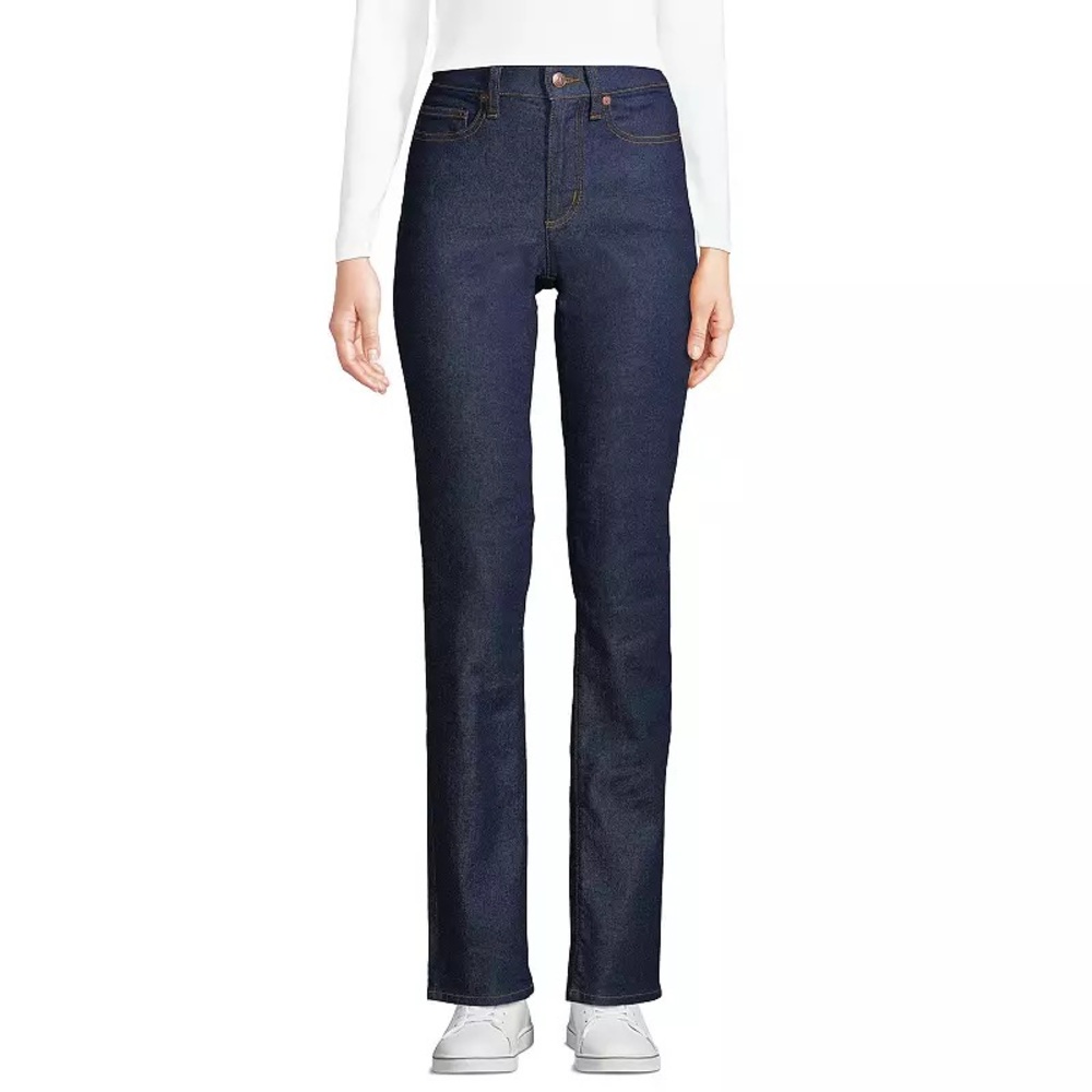 Lands’ End High Rise Straight Jean 6P